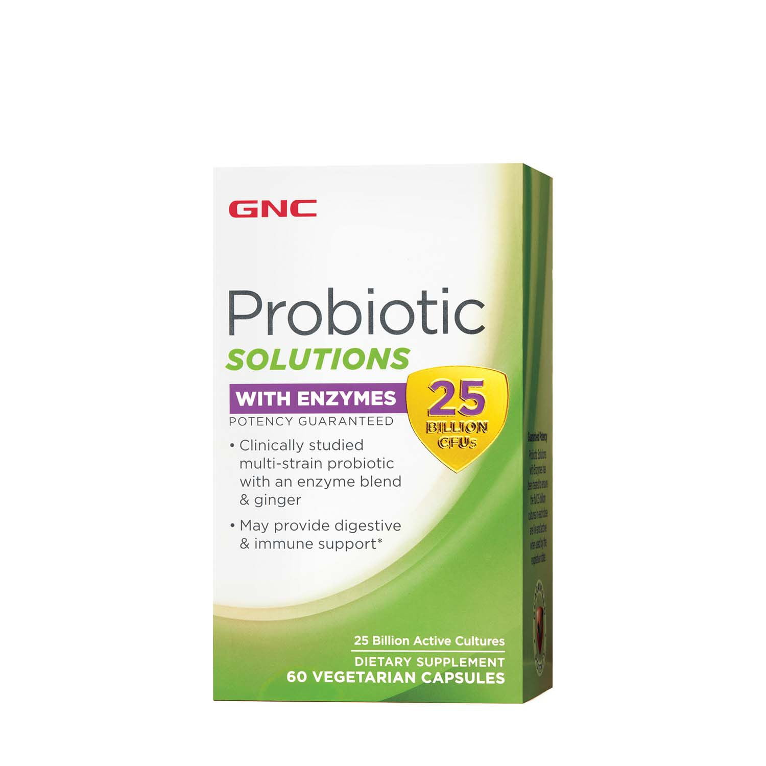 GNC Probiotic Solutions with Enzymes, 25 Billion CFUs, Supports ...