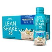 GNC Lean Shake 25 Protein Shake, Meal Replacement, Vanilla Bean, 25g Protein, Clinically Proven Weight Management, Ready To Drink, Zero Added Sugar, 14 oz Bottles, Pack of 12