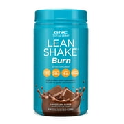 GNC Lean Shake Burn Meal Replacement Powder with Caffeine, Chocolate Fudge, 30g Protein, High Fiber, Keto Friendly, Weight Management, Metabolism Boost, Proven Thermogenic, 16 Servings