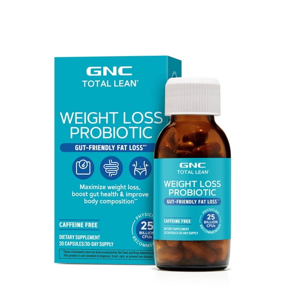 GNC Total Lean Weight Management Probiotic | Boost Gut Health and Body Composition, 30 Capsules