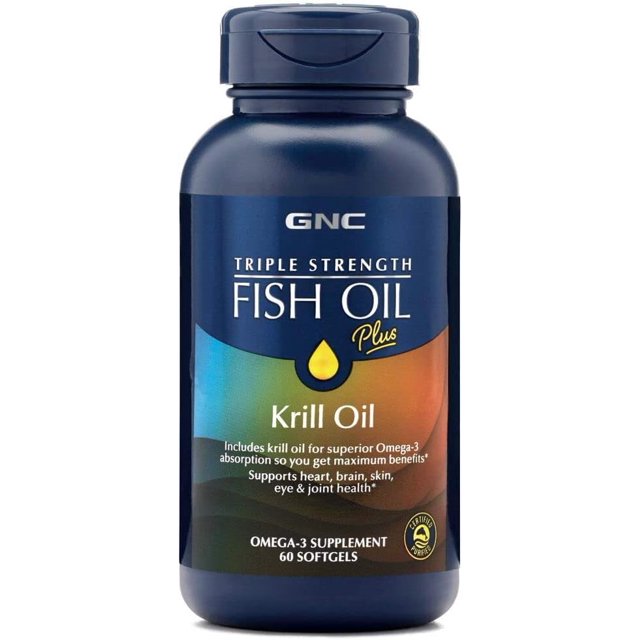 GNC Triple Strength Fish Oil Plus Krill Oil Includes Krill Oil for
