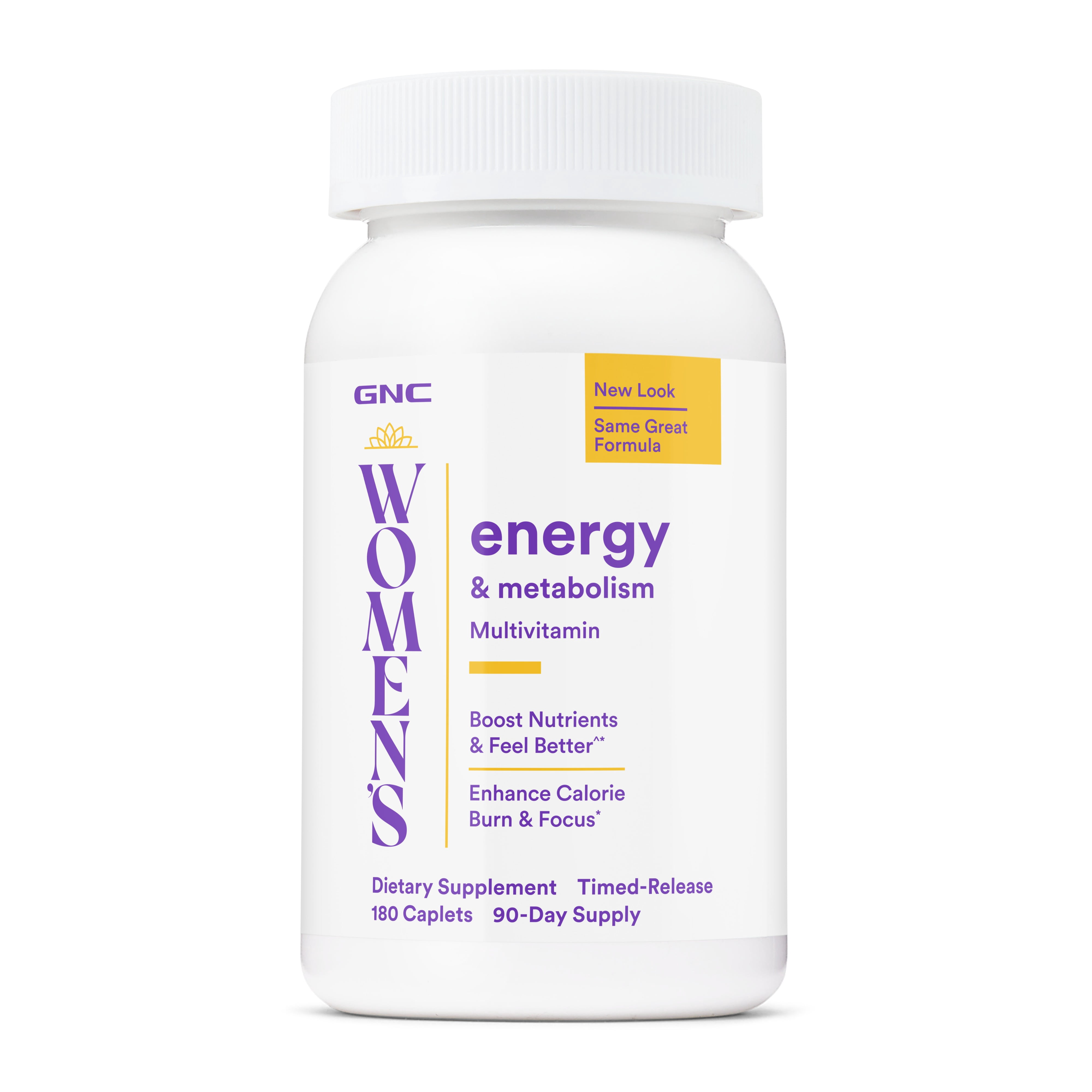 GNC Women's Energy & Metabolism Multivitamin - 180 Caplets (90 Servings)