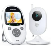 YOTON Baby Monitor with Camera and Night Vision, Video Baby Monitor with 2.7'' LCD Screen, 1.8m USB-C Charging Cable, Temperature Monitoring, Two-Way Talk, 8 Lullabies