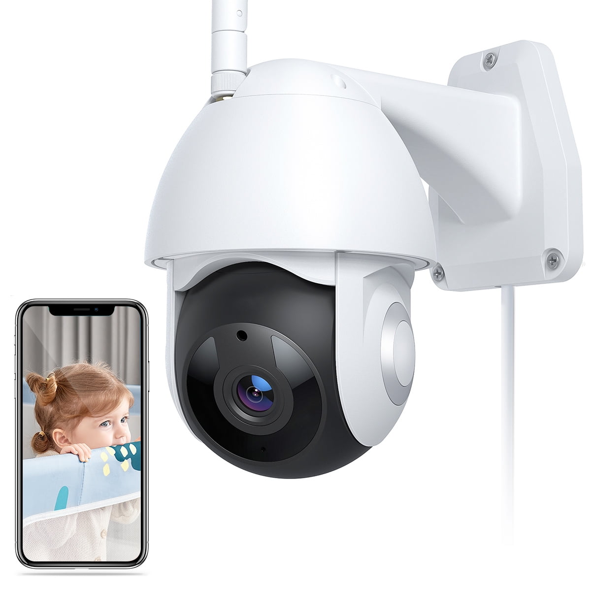 GNCC GK1 2K Wifi Outdoor Security Camera, 360° Camera With Full