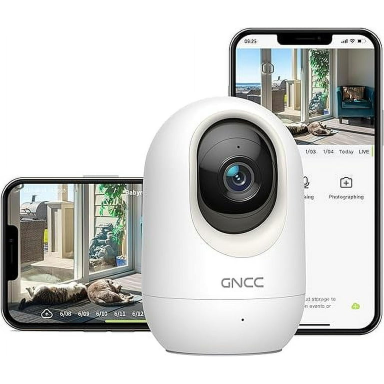 GNCC P10 1080P HD Indoor Control Monitor,Infrared Baby&Pet Night Camera,2.4GHz Security Vision,2-Way Audio,APP Wifi