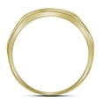 thumbnail image 1 of GND 11182 0.25 CTW 10KT Two-tone Yellow Gold Mens Round Diamond Grooved Wedding Band Ring, Size 10, 1 of 1