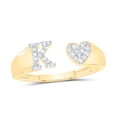 thumbnail image 1 of GND 176147 0.12 CTW Diamond NK Gift Initial K Ladies Heart Ring, 1 of 1