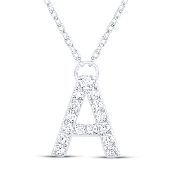 GND 179549 0.2 CTW Diamond Ana M Initial A Fashion Necklace - 16 in.