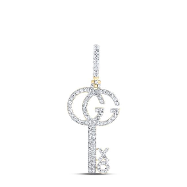 GND 181987 0.5 CTW Diamond NK Fashion Xo Key Mens Charm