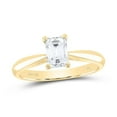 thumbnail image 1 of GND 182412 14KT 0.75 CTW Diamond SI LJ Emerlad Solitaire Ring, 1 of 1