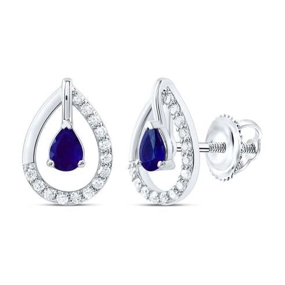 GND 183132 4 x 3 mm 0.12 CTW Diamond CN PS-BS Natural Gem Fashion Earring