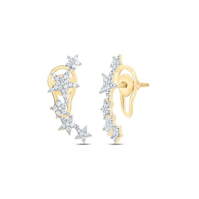 GND 183907 0.25 CTW-DIA Cn Fashion Twinkle Star Earring - Walmart.com
