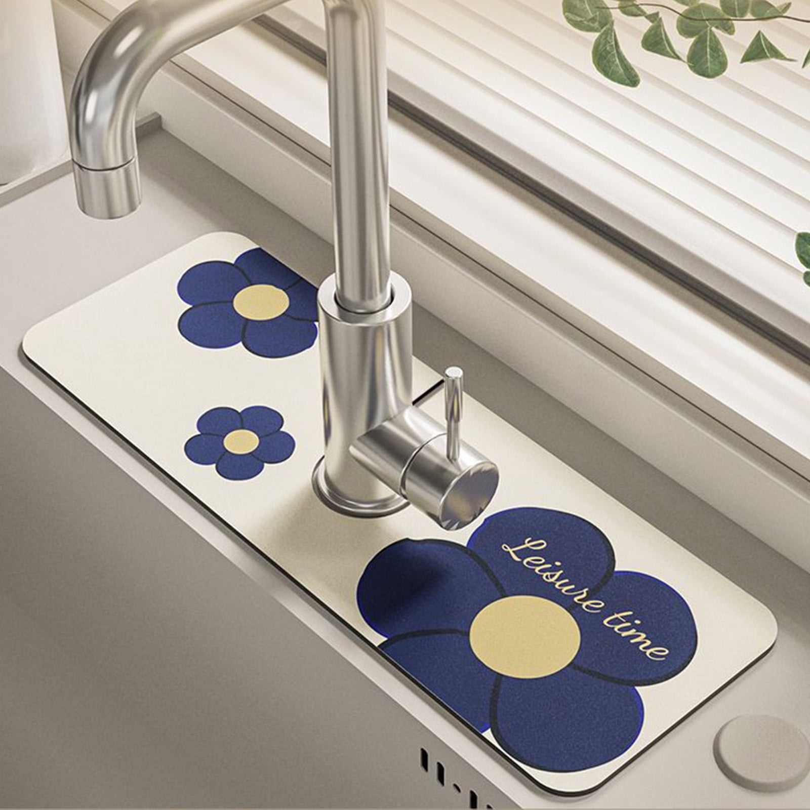 GNFQXSS Faucet Draining Mat Self Absorbent Draining Mat for Kitchen