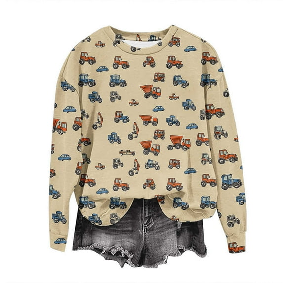 GNFQXSS Kids Cloud Rainbow Graphic Crew Neck Sweatshirt Relaxed Pullover Soft Breathable Comfortable Casual Easter Spring Wear Multicolor 10-11Years