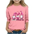 thumbnail image 1 of GNFQXSS Kids Girls Statement Awareness Graphic Hooded Sweatshirt Relaxed Pullover Soft Breathable Comfortable Casual Awareness Everyday Wear Pink 7-8Years, 1 of 4