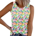 thumbnail image 1 of GNFQXSS Womens Crew Neck Tank Top Print Sleeveless Top Casual Beach Vacation Lightweight Flowy Top Multicolor L, 1 of 5
