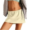 thumbnail image 1 of GNFQXSS Womens Linen Skorts Casual Cute A-Line Mini Skirts with Ruffle Inner Waistband Beige L, 1 of 7