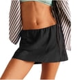 thumbnail image 1 of GNFQXSS Womens Linen Skorts Casual Cute A-Line Mini Skirts with Ruffle Inner Waistband Black S, 1 of 7