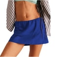 thumbnail image 1 of GNFQXSS Womens Linen Skorts Casual Cute A-Line Mini Skirts with Ruffle Inner Waistband Blue L, 1 of 7