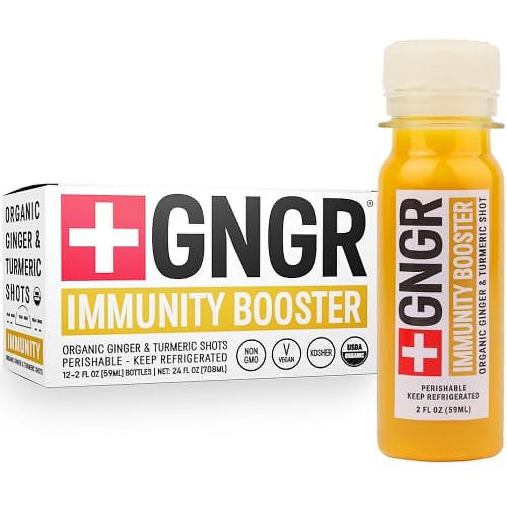 GNGR Organic Energy Drink Shots and Ginger Immunity Shots Premium