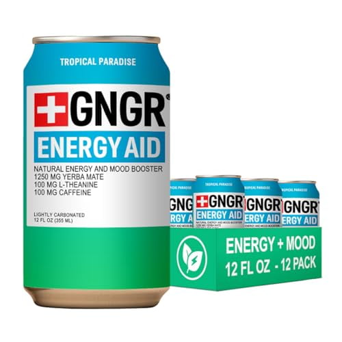 Does Yerba Mate Have L Theanine +GNGR Yerba Mate Drink - Tropical Paradise - Clean Energy Drink