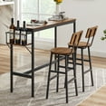 GNIXUU 3Piece Bar Table and Chairs Set, High Top Pub Table with