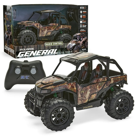Polaris® RZR 1:14 Scale RC Off-Road Vehicle, Camo, Rechargeable USB Battery