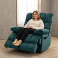 thumbnail image 1 of GNMLP Oversized Velvet Recliner Chair,Manual Soft Armchair with Phone Holder for Bedroom,Private cinema-Green, 1 of 6