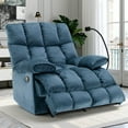 thumbnail image 1 of GNMLP Oversized Velvet Recliner Chair,Manual Soft Armchair with Phone Holder for Bedroom,Private cinema-Green, 1 of 6