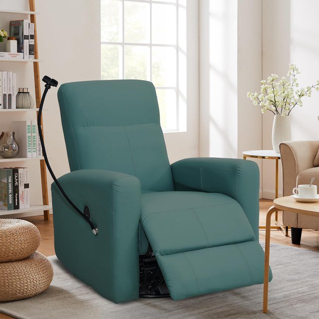 GNMLP Power Recliner Chair,Swivel Rocking Chair with USB Port＆Phone