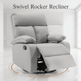thumbnail image 1 of GNMLP Small Recliners for Small Space,360°Swivel＆30°Rocking Chair with Adjustable Footrest for Living Room-Dark Gray, 1 of 8