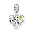 thumbnail image 1 of GNOCE "You are my sunshine" Heart Pendant Dangle Charm Sterling Silver, 1 of 5