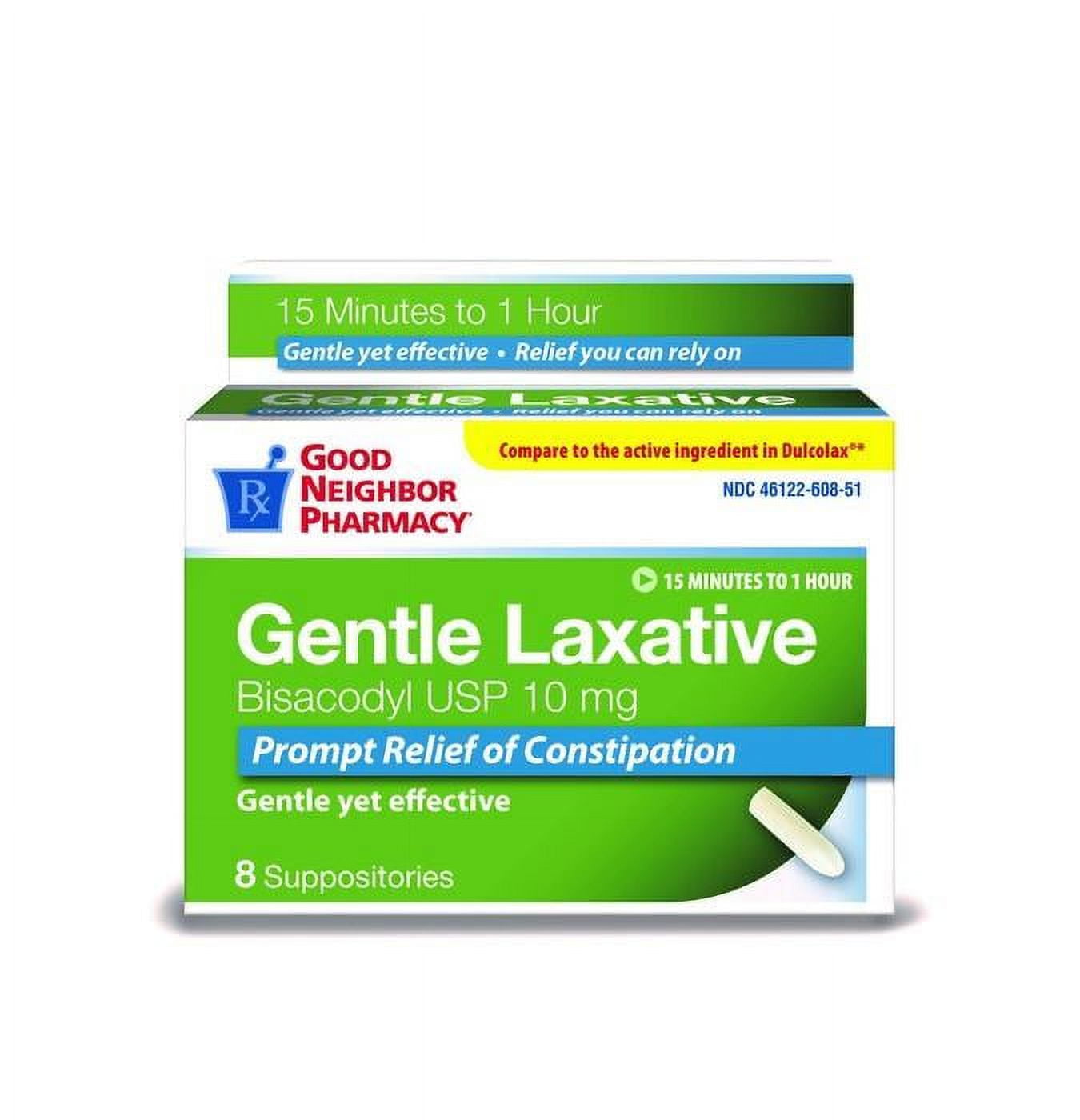 GNP Gentle Laxative 10mg, 8 Suppositories