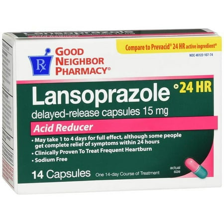 GNP Lansoprazole 24 Hour Delay Release Capsule 15mg, 14 Capsules