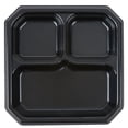 thumbnail image 1 of GNP SQ13 10 in. 3 Compartment Foam Plate, Black, 1 of 1