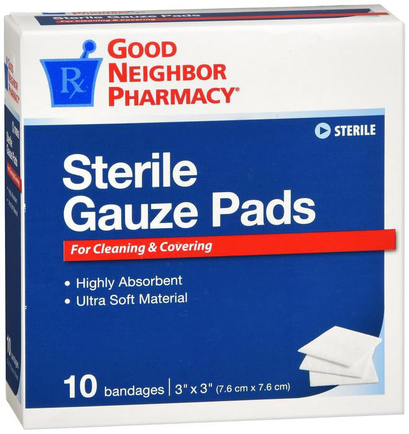 GNP Sterile Gauze Pads, 10 Bandages