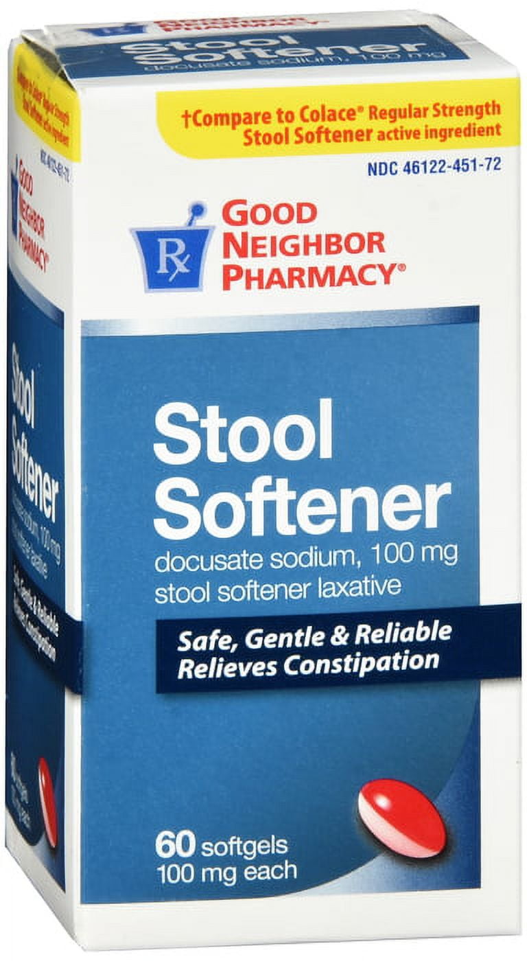 Good Neighbor Pharmacy Stool Softener GNP Stool Softener Gel Caps, 60 Softgels, 100mg - Walmart.com