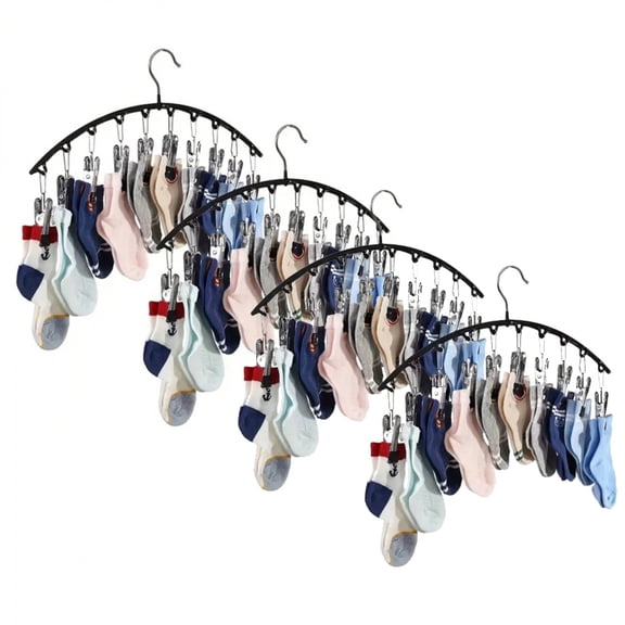 GNWZCUYSNS 4pcs Multifunctional Clip Hangers, Wet and Dry, Space-Saving, Clothes Hanger, Closet Organizers and Lockers, Storage and Organization, Dormitory Storage