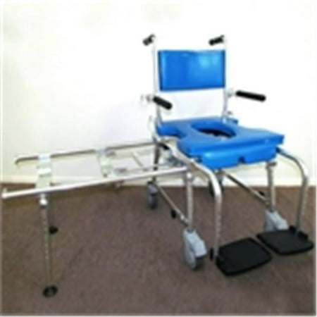 GO-Anywhere Commode Shower Tub Chair- Blue