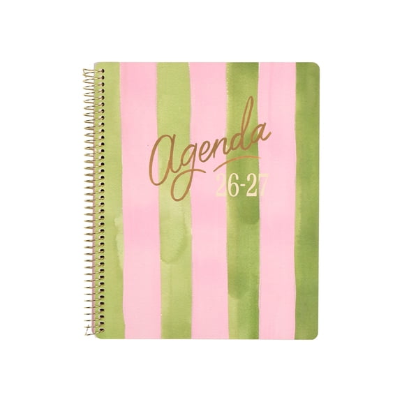 GO BIG 15-Month Planner July 2026September 2027, Large Print, Twin Loop Binding, Big Size, Dashboard Layout, Beach Stripe Design