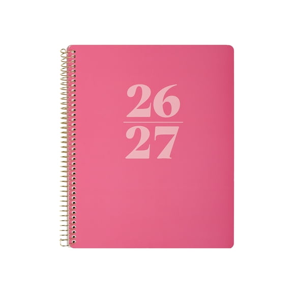GO BIG 15-Month Planner July 2026September 2027, Large Print, Twin Loop Binding, Big Size, Dashboard Layout, Bold Pink Cover Design