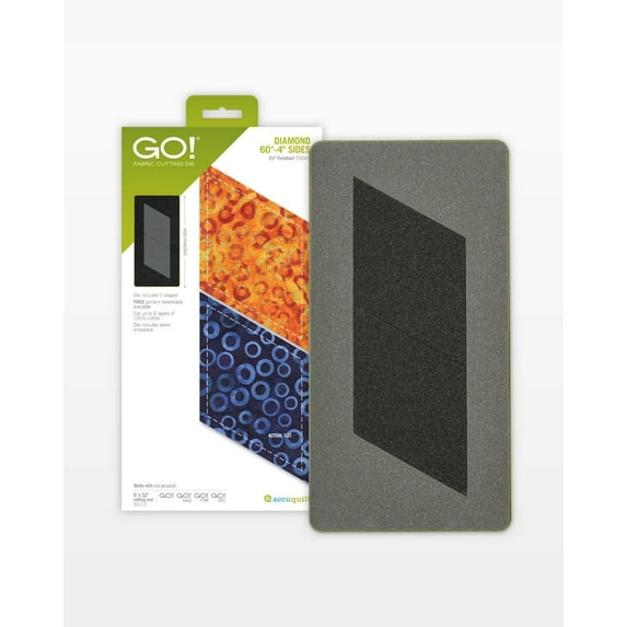 Accuquilt GO! Diamond 60º-4" Sides (3 1/2" Finished) Die
