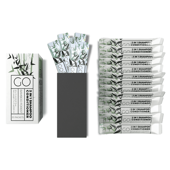 GO Essentials Travel Size Shampoo and Conditioner Set of 800  2 in 1 Single Use Travel Shampoo and Conditioner (Sulfate Free) - Hotel Amenities, Homeless Care Kit, AirBnB Essentials Bulk