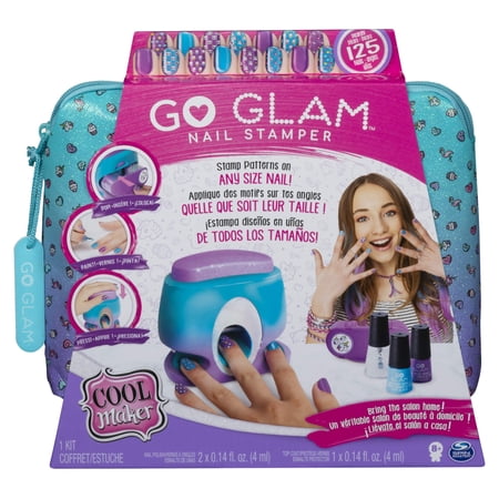 GO GLAM NAIL STAMPER | Stamp Patterns on ANY SIZE NAIL | 1POP 2PAINT 3PRESS, Easily Get 5 Patterns and 125 Nails