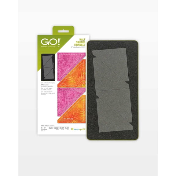 Accuquilt GO! Half Square Triangle-3" Finished Square Die