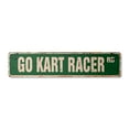 thumbnail image 1 of GO KART RACER Vintage Aluminum Street Sign go-karts racing parts cart carts rustic metal tin | Indoor/Outdoor |  24" Wide, 1 of 4