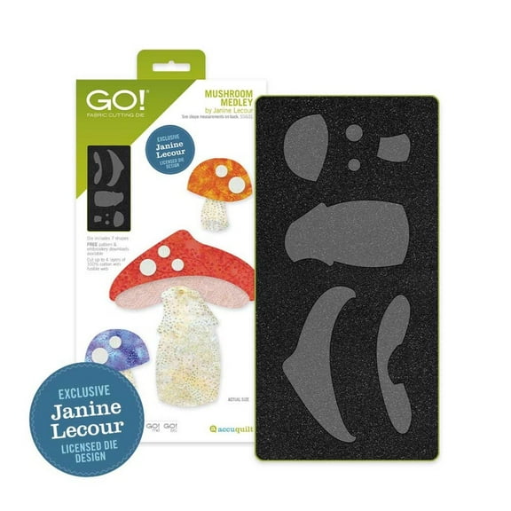 Accuquilt GO! Mushroom Medley Die by Janine Lecour