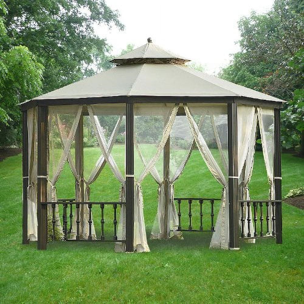 GO Octagon Gazebo Replacement Canopy Top Cover Riplock 350