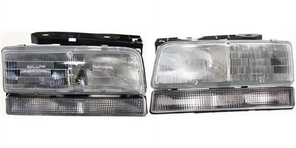 GOPARTS PAIR/SET Replacement for 1991 1996 Buick Park Avenue Headlights Headlamps Assemblies