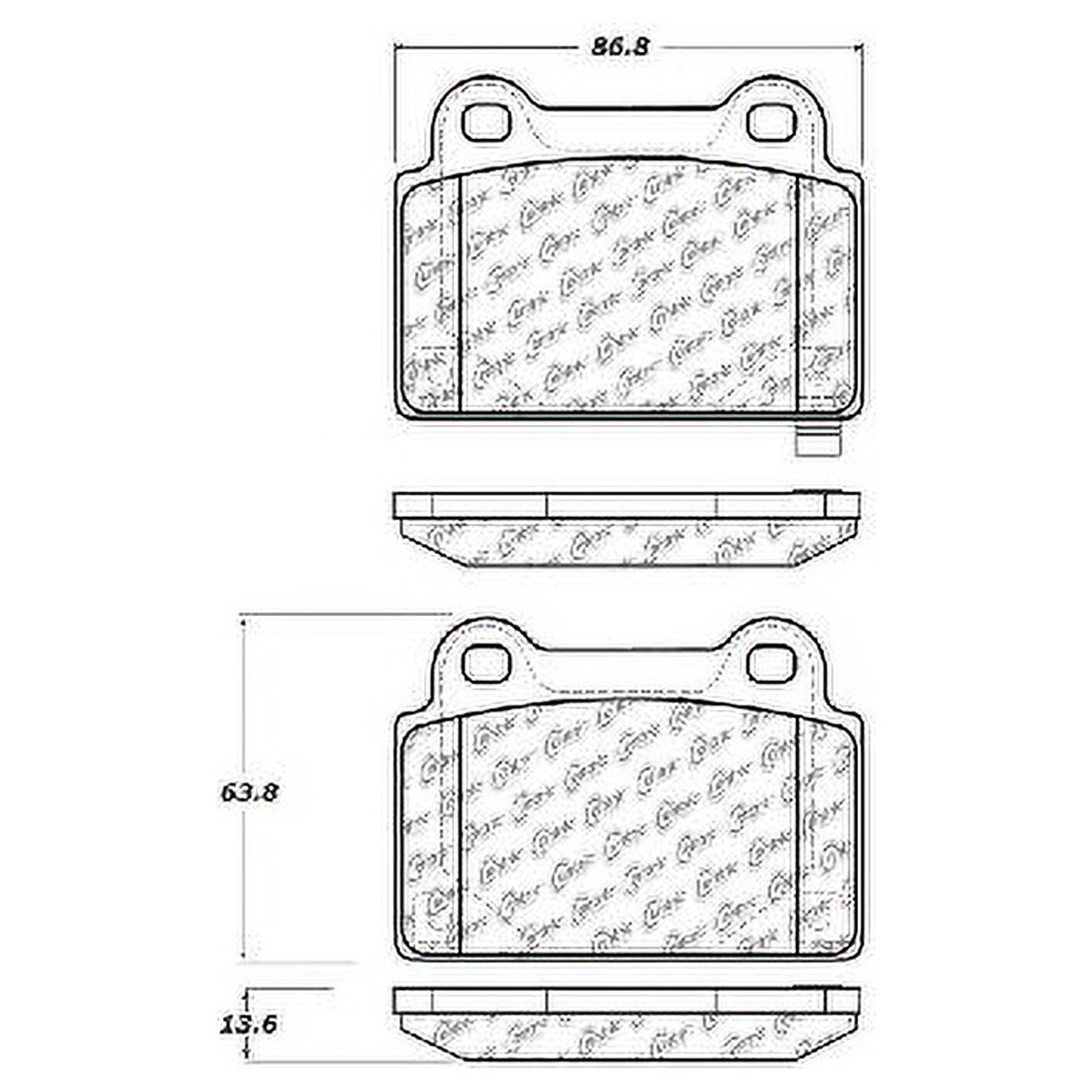 GOPARTS Replacement for 20082015 Mitsubishi Lancer Rear Disc Brake